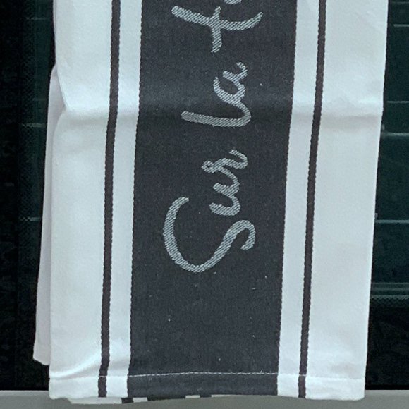 Sur La Table Logo Dish Towel (plus a little country tin house) NWT - Picture 8 of 13